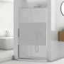 Porta doccia nicchia 150cm in vetro temperato serigrafato scorrevole con profilo cromo Tay