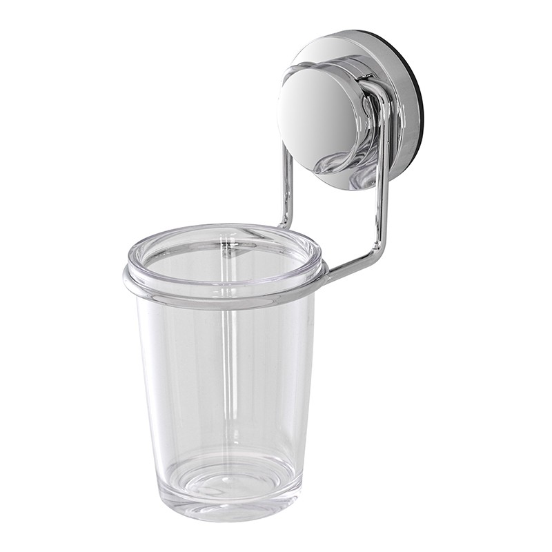 Porta Spazzolino in Acciaio e Plastica con Ventosa per il Bagno Porta Spazzolino in Acciaio e Plastica con Ventosa per il Bagno
