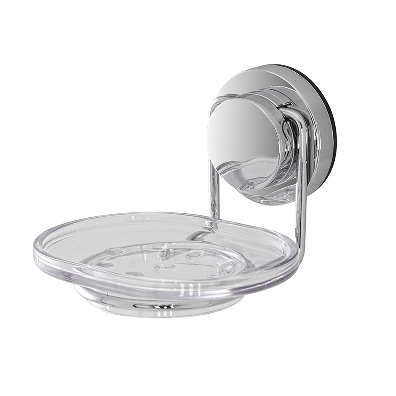 Porta Sapone in Acciaio Cromato e Plastica con Ventosa Porta Sapone in Acciaio Cromato e Plastica con Ventosa
