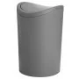 Pattumiera bagno in polipropilene grigio 6 Lt con coperchio basculante