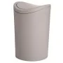 Pattumiera bagno in polipropilene tortora 6 Lt con coperchio basculante