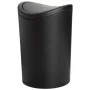 Pattumiera bagno in polipropilene nero 6 Lt con coperchio basculante