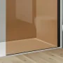 Box doccia walk-in 100cm in vetro temperato bronzo e profilo nero Klug