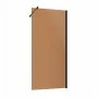 Box doccia walk-in 140cm in vetro temperato bronzo e profilo nero Klug