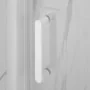 Porta doccia nicchia 100cm in vetro temperato trasparente scorrevole con profilo bianco Tay