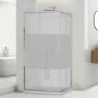 Box doccia angolare 70x70 in vetro temperato serigrafato doppio scorrevole con profili cromo Tay