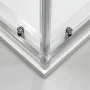 Box doccia angolare 90x90 in vetro temperato serigrafato doppio scorrevole con profili cromo Tay