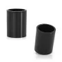 Set accessori bagno da appoggio 5 pezzi in plastica nero Glim