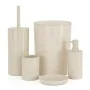 Set accessori bagno da appoggio 5 pezzi in plastica beige Glim