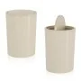 Set accessori bagno da appoggio 5 pezzi in plastica beige Glim