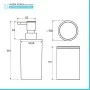 Set accessori bagno da appoggio 5 pezzi in plastica grigio Glim scheda tecnica1