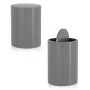 Set accessori bagno da appoggio 5 pezzi in plastica grigio Glim