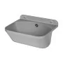 Lavatoio in resina 46x36 grigio con miscelatore a canna alta inox e scarico incluso