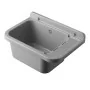 Lavatoio in resina 50x34 grigio con miscelatore a canna alta inox e scarico incluso