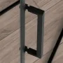 Porta doccia nicchia 70cm in vetro temperato trasparente battente con profilo nero opaco Neos