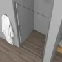 Porta doccia nicchia 70cm in vetro temperato trasparente battente con profilo cromo Neos
