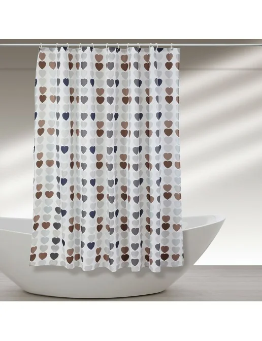 Tenda Doccia 180x200cm | Antibatterica E Lavabile | Con 12 Ganci | Per Bagno Casa O Hotel - Foto 2