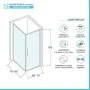 Scheda tecnica Box doccia angolare 70x80 in vetro temperato trasparente battente con profili cromo Neos