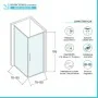 Scheda tecnica Box doccia angolare 80x80 in vetro temperato trasparente battente con profili cromo Neos