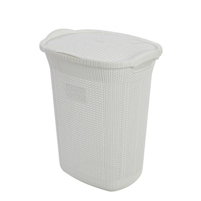 Porta biancheria Bianco in plastica capienza 65 Lt per la Lavanderia