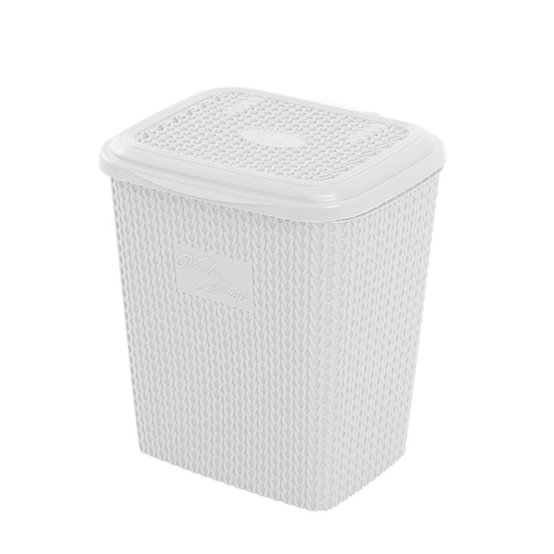 Pattumiera in plastica Bianca capienza 8 lt arredo bagno e lavanderia Pattumiera Bagno in Plastica Bianca 8 lt con coperchio