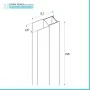 Profilo di compensazione rettangolare in alluminio cromato per box doccia linea Neos scheda tecnica