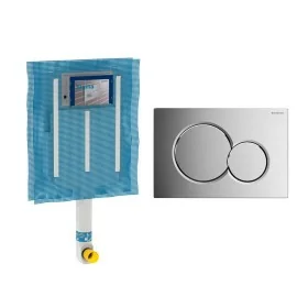 Cassetta wc incasso Geberit doppio scarico con placca di comando cromata