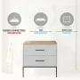Mobile bagno sospeso 80cm bianco opaco con due cassetti e specchio Brik