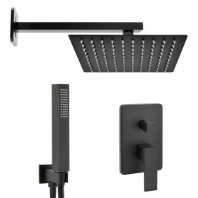 Kit doccia nero opaco completo a due vie Kubo | Inbagno