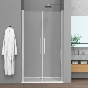 Porta doccia con apertura Saloon per nicchia 100cm Cromo