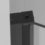 Porta doccia con apertura Saloon per nicchia 90cm Nero