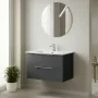 Mobile bagno sospeso 80 cm grigio cannettato