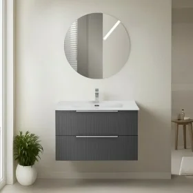 Mobile bagno sospeso 100 cm grigio