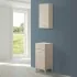 Base Singola Bagno Larice 1 Anta E Cassetto 35x78 Con Anta Reversibile