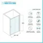 Scheda tecnica Porta doccia nicchia 140 cm scorrevole