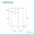 Base Singola Bagno Larice 1 Anta E Cassetto 35x78 Con Anta Reversibile