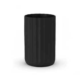 Bicchiere portaspazzolini nero moderno linea Gummy