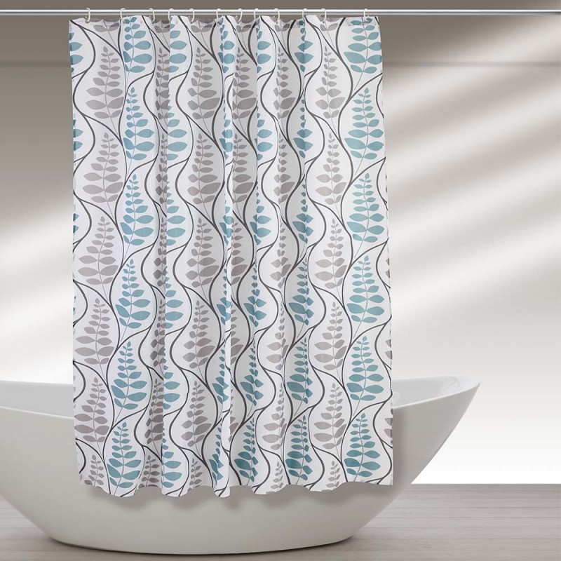 Tenda Doccia Lavabile In Poliestere 240 X 200h Cm Con Rondini Tenda Doccia Lavabile In Poliestere 240 X 200h cm con Foglie
