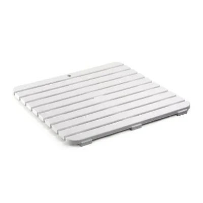 Pedana antiscivolo per doccia 55x55 cm in polipropilene con finitura bianca