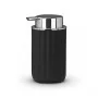 Portasapone liquido nero antiurto linea Gummy per bagno moderno