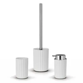 Set accessori bagno 3 pezzi bianco Gummy