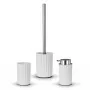 Set accessori bagno 3 pezzi bianco Gummy