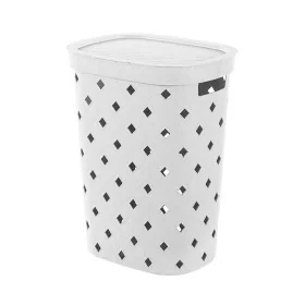 Portabiancheria bianco 55 litri 