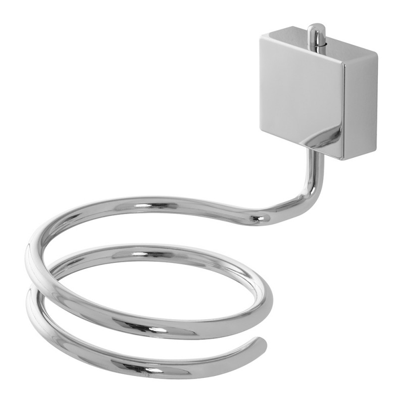 Argento BERYLX Supporto da Parete per asciugacapelli in Acciaio Inox 