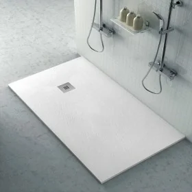 Piatto doccia 90x200 in resina riducibile bianco effetto pietra - Karen
