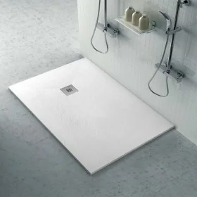 Piatto doccia 90x110 in resina riducibile bianco effetto pietra - Karen