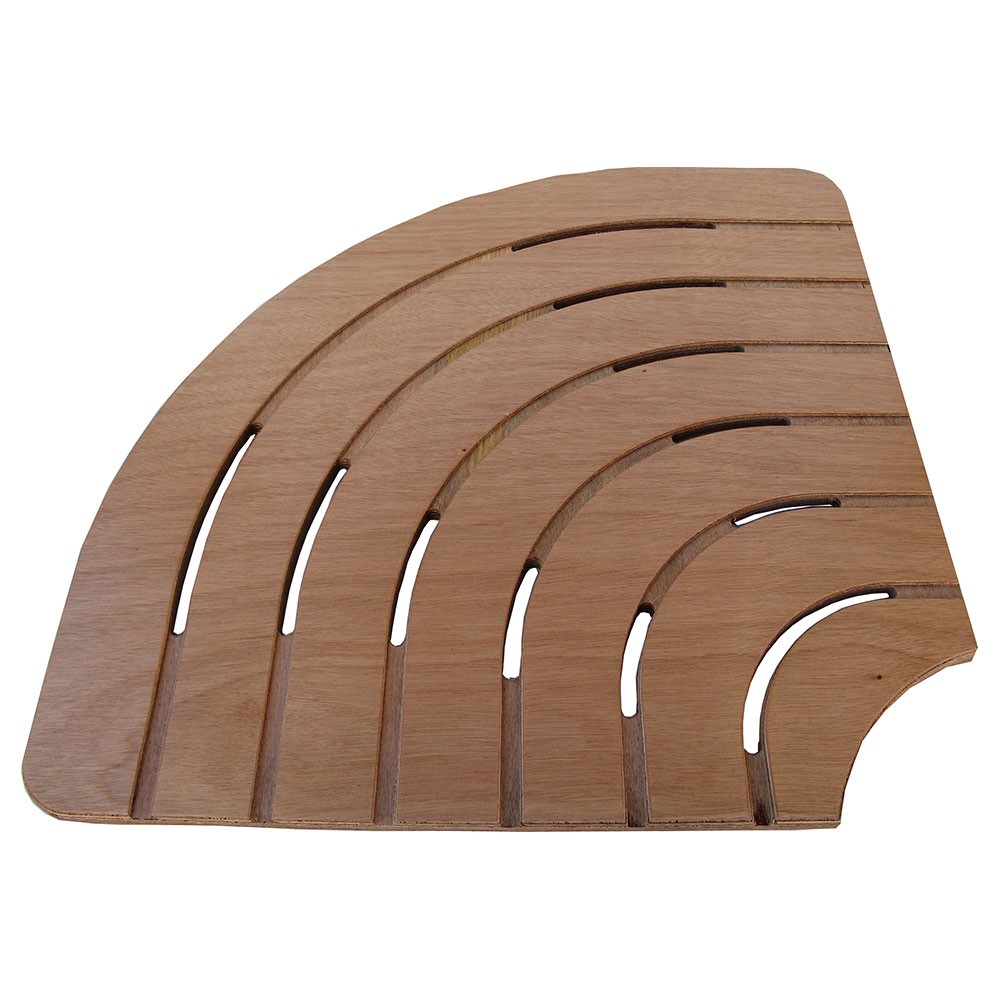 Image of Pedana antiscivolo angolare 61x61 cm in legno marino ideale per piatto 80