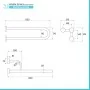 Scheda tecnica Barra di sostegno bianca con rinforzo 65 cm Sinistro