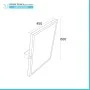 Scheda tecnica Specchio reclinabile per disabili 45x60 con cornice e staffe