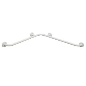 Corrimano di sicurezza angolare 75x75 cm in acciaio bianco